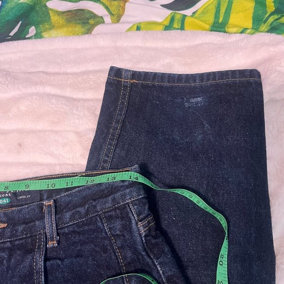 Vintage 90s Guess Pascal 27 x 30 Dark Blue Distressed School Vtg Casual Jeans - Picture 11 of 11